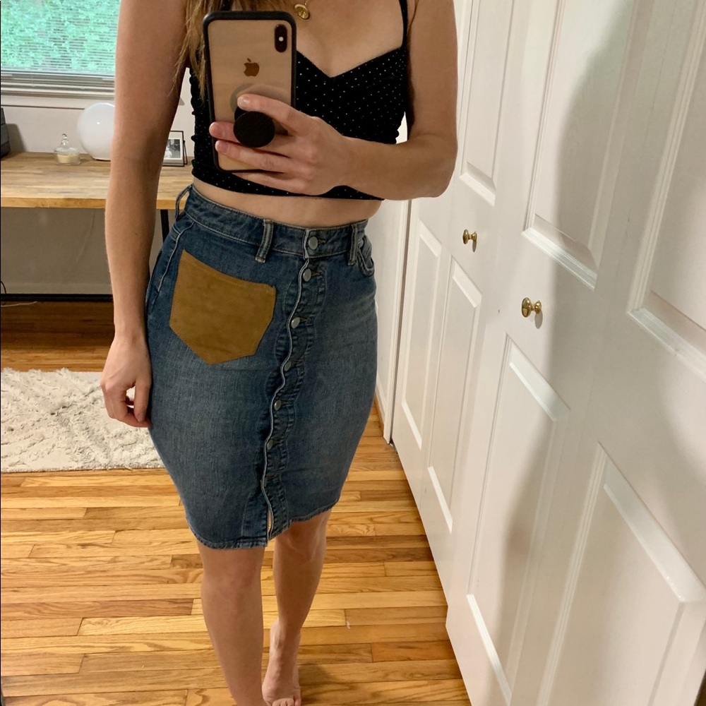 All Saints denim skirt